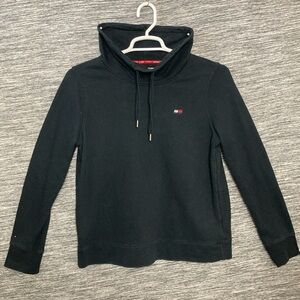 Tommy Hilfiger Black Cowl Neck Sweatshirt Turtleneck Long Sleeves Pullover